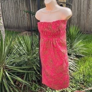 ▶️ Lilly Pulitzer ◀️ Strapless Floral Dress